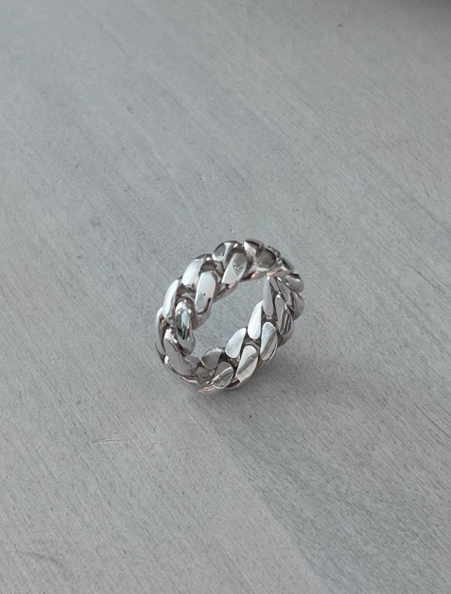 7mm solid silver handmade ring