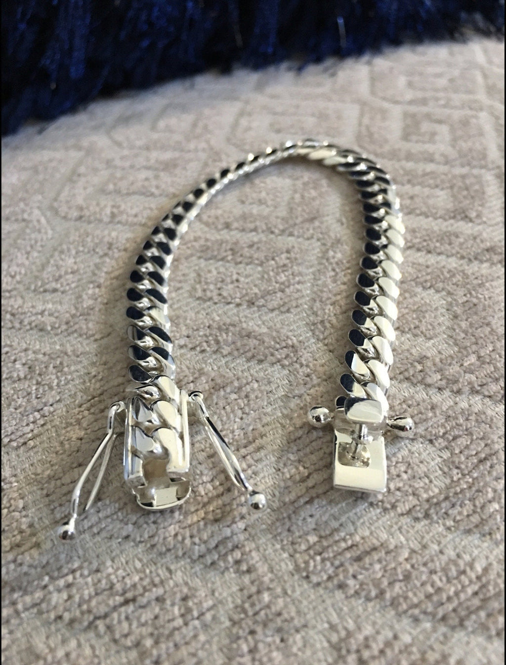 5mm silver Cuban link bracelet