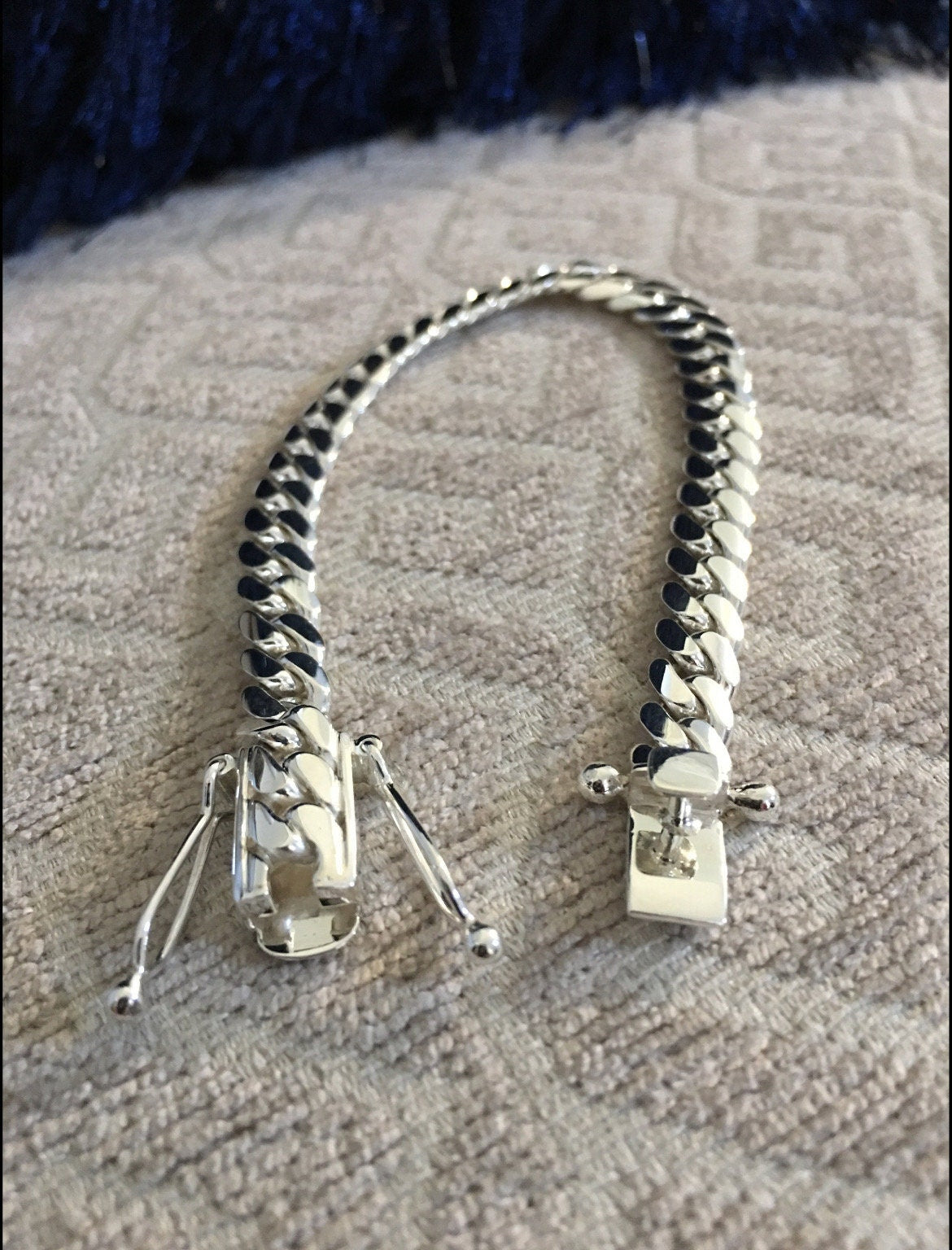 5mm silver Cuban link bracelet