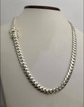 8mm silver Cuban link chain