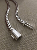 12mm silver Cuban link necklace