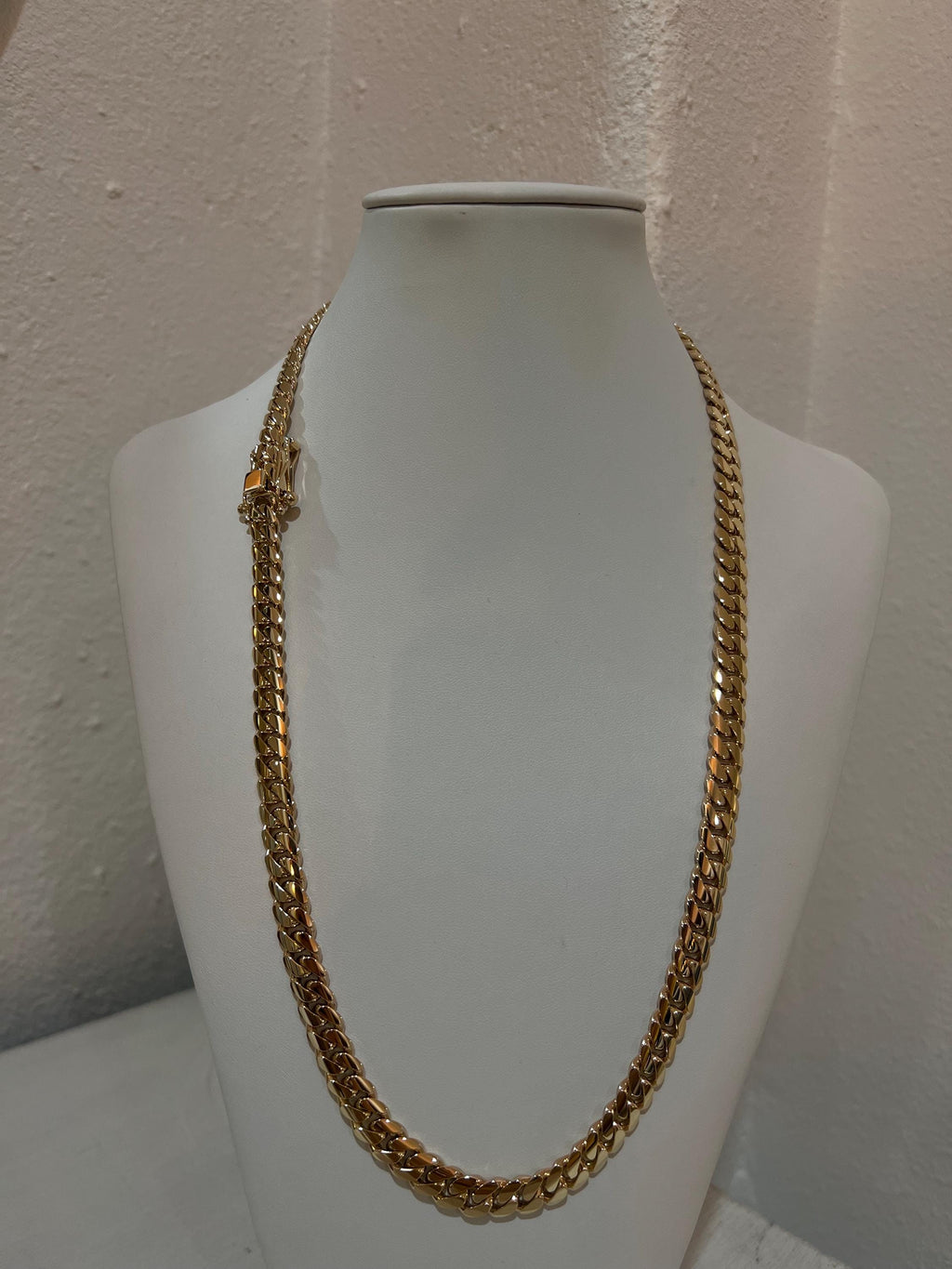 8mm 14K gold Cuban link necklace
