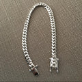9mm silver Cuban link bracelet
