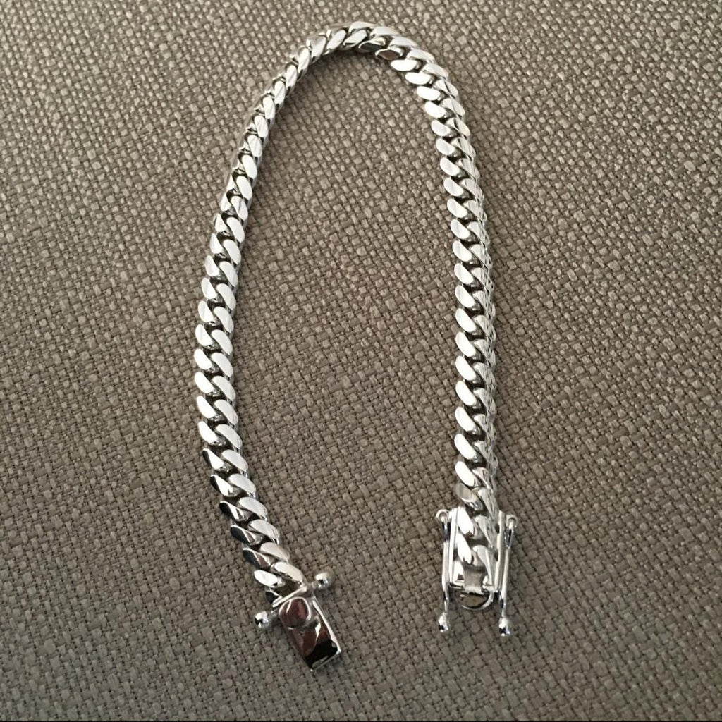 6mm silver Cuban link bracelet