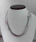 10mm silver Cuban link with emerald