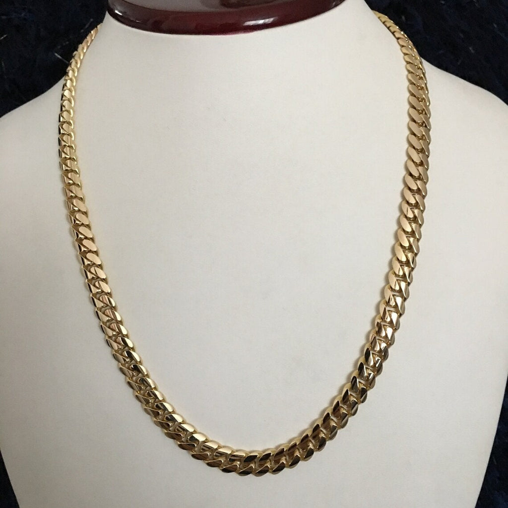 7mm 10K gold Cuban link necklace