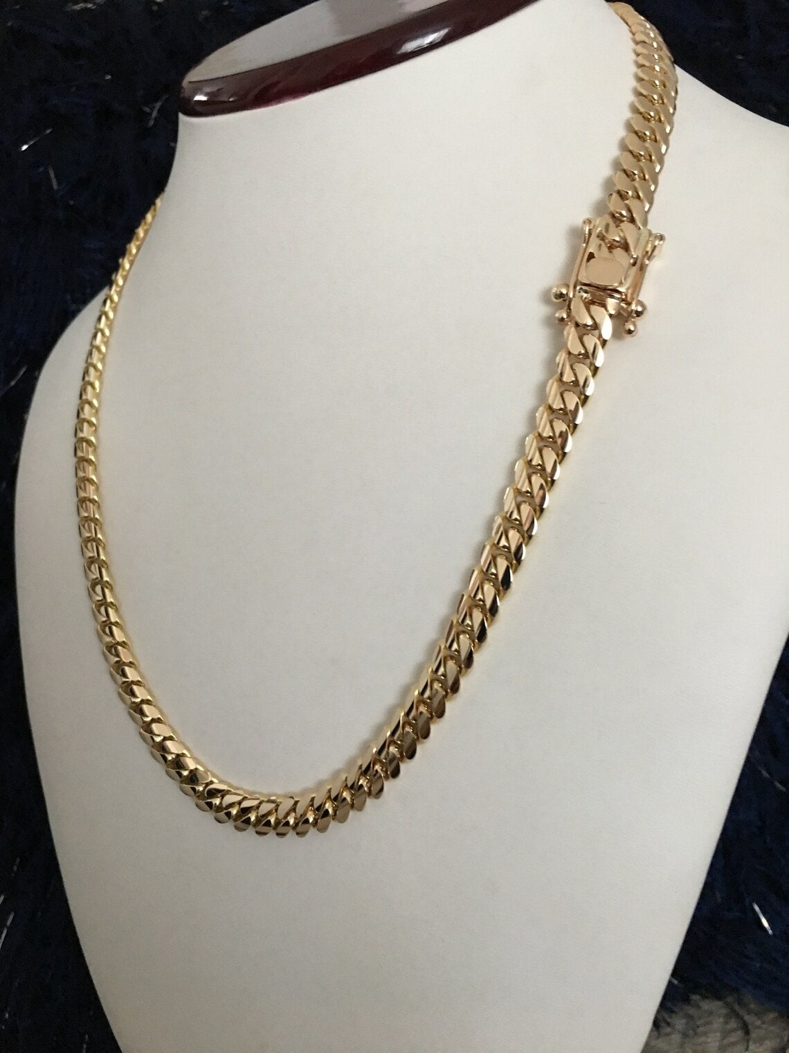 Gold links close up