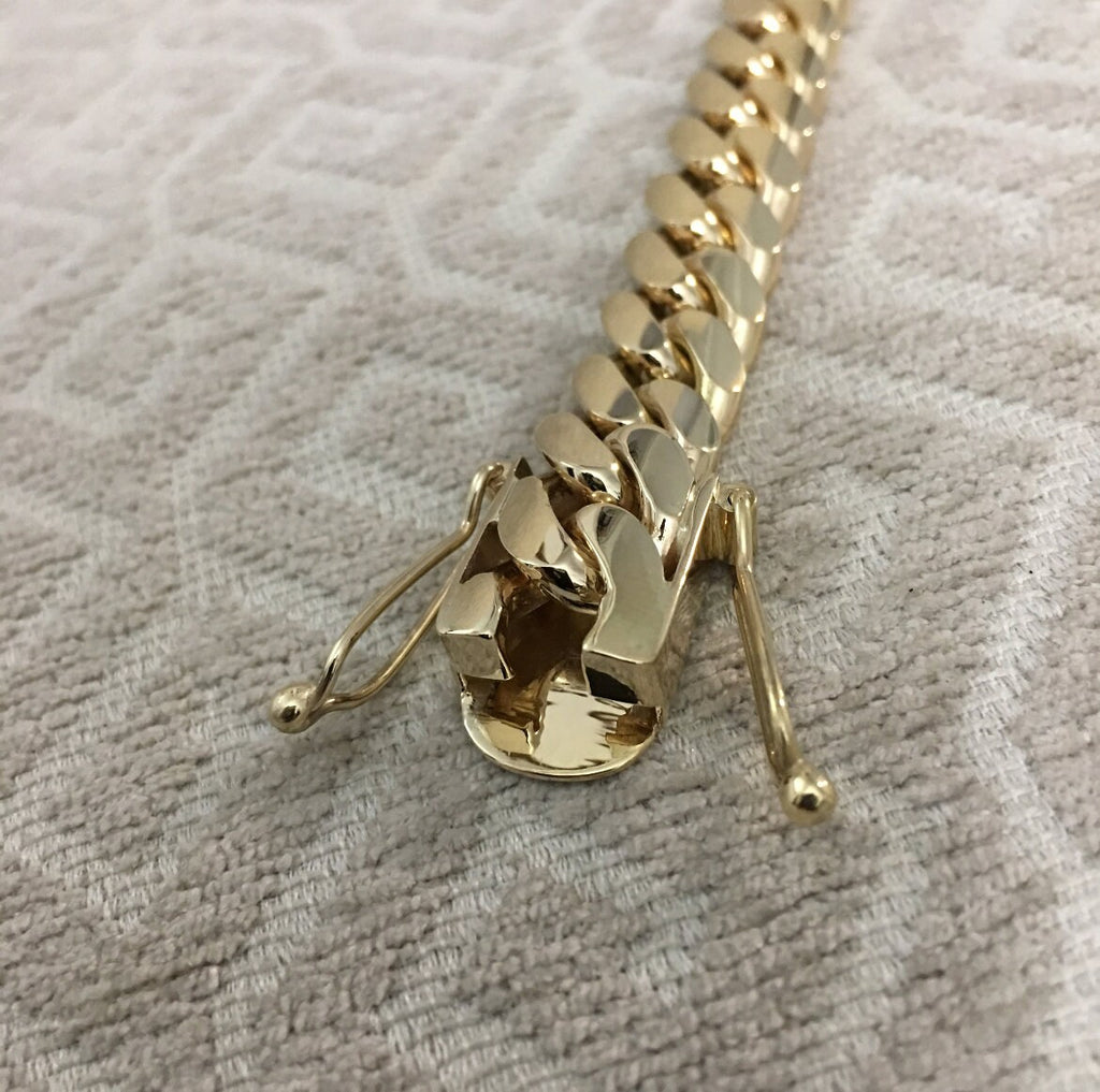 Gold bracelet worn