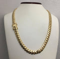 10mm 14K gold Cuban link necklace