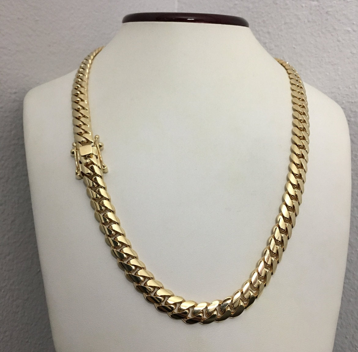 10mm 14K gold Cuban link necklace