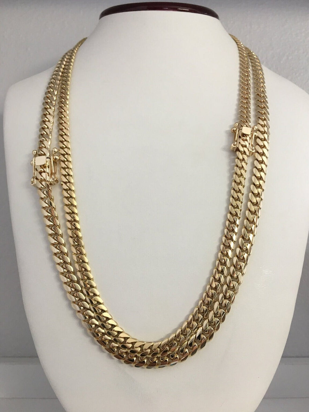 7.5mm 14K gold Cuban link necklace