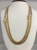 7.5mm 14K gold Cuban link necklace