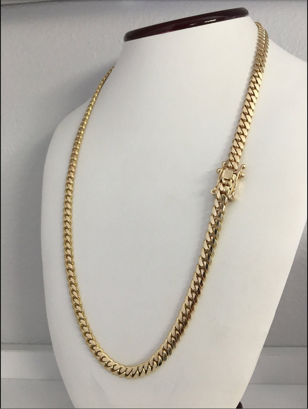Gold links close up
