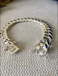 16mm silver bracelet with ruby