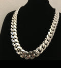 16mm silver Cuban link necklace