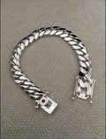 8mm silver bracelet with ruby