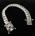 9mm silver bracelet with sapphire lock