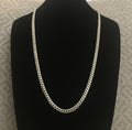 7mm silver Cuban link necklace