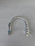 14mm silver bracelet with blue topaz