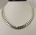 10mm silver Cuban link necklace