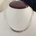 10mm silver Cuban link 16 inch