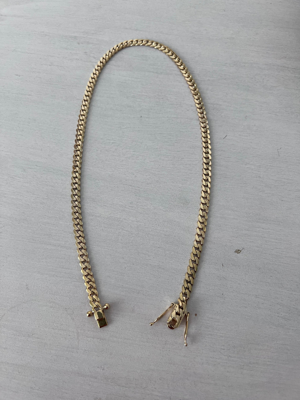 5mm 14K gold Cuban link necklace