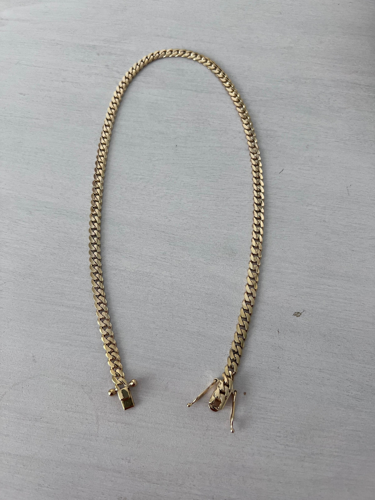 5mm 14K gold Cuban link necklace