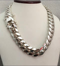 20mm silver Cuban link necklace