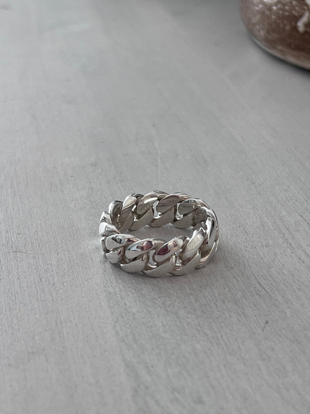 5mm silver Cuban link ring