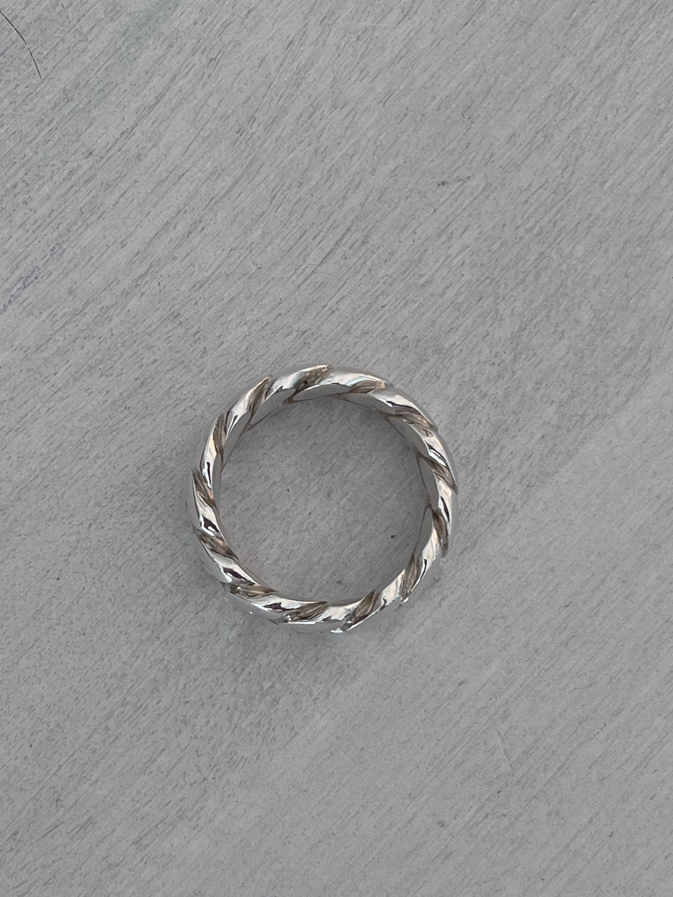 Silver ring close up